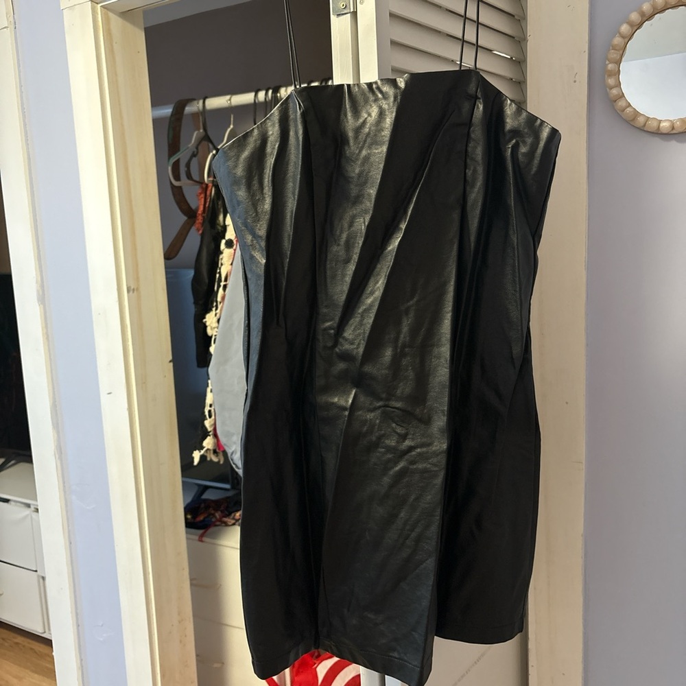 Leather dress
